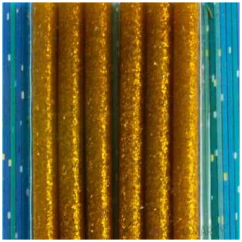 wklad klejowy cienki zloty brokatowy aliga 7x100 mm 6 szt