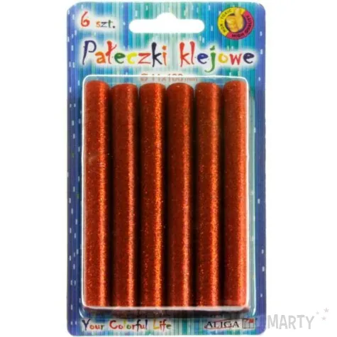 wklad klejowy classic czerwony brokatowy aliga 11x100 mm 6 szt