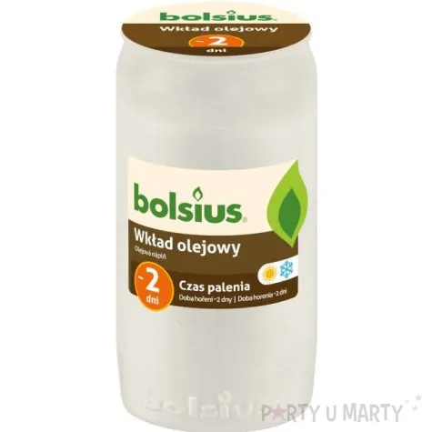 wklad olejowy premium 2 dni bialy bolsius 95 mm