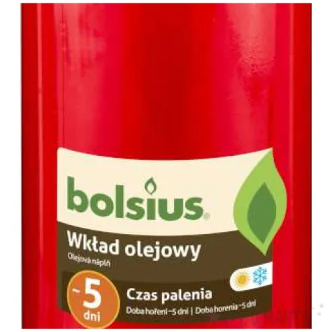 wklad olejowy premium 5 dni czerwony bolsius 145 mm