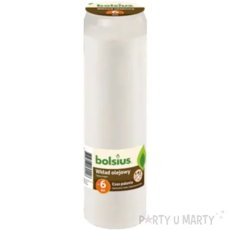 wklad olejowy premium 6 dni bialy bolsius 205 mm