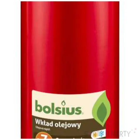 wklad olejowy premium 7 dni czerwony bolsius 177 mm
