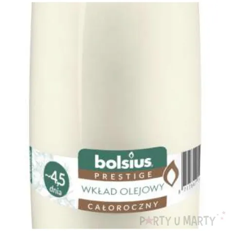 wklad olejowy prestige 4 5 dni bialy bolsius 140 mm