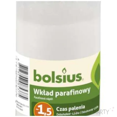 wklad parafinowy classic 1 5 dnia bialy bolsius 120 mm