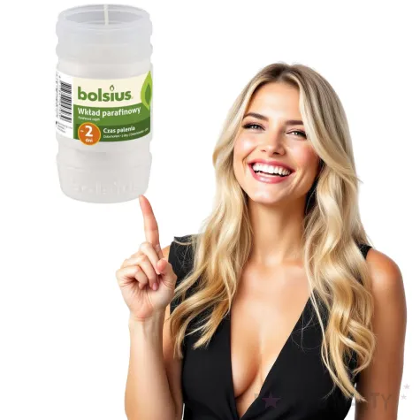wklad parafinowy classic 2 dni bialy bolsius 110 mm