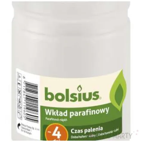 wklad parafinowy classic 4 dni bialy bolsius 150 mm