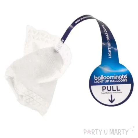 wkladka swiecaca balon led biala amscan 50 szt