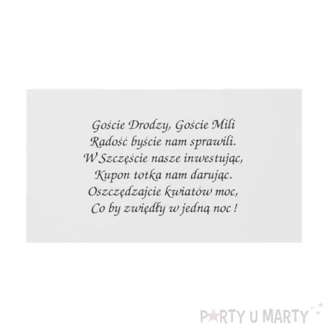 wkladki do zaproszen 25 szt