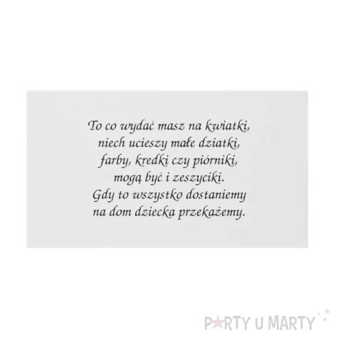 wkladki do zaproszen 25 szt