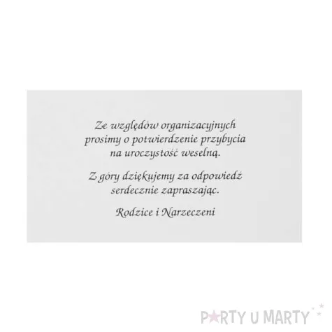 wkladki do zaproszen 25 szt