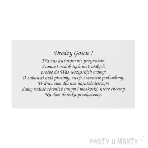 wkladki do zaproszen 25 szt