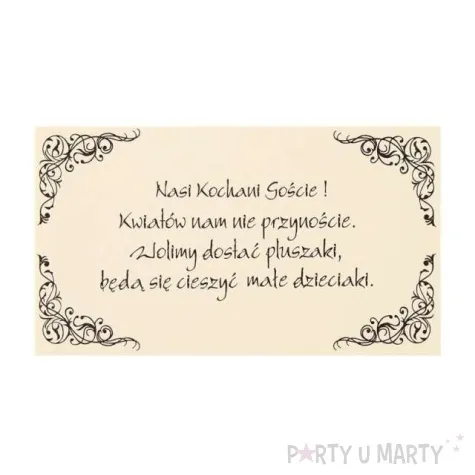 wkladki do zaproszen 25 szt nasi kochani goscie