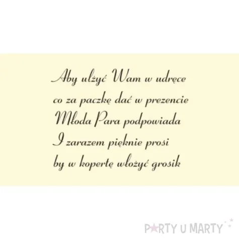 wkladki do zaproszen bez ornamentu 25 szt 1 op