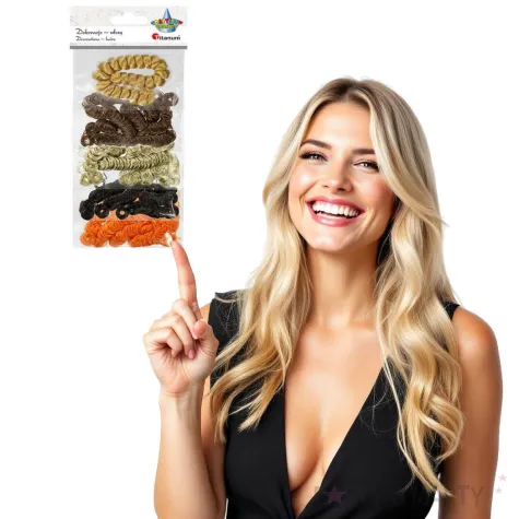 wlosy dekoracjne krecone mix titanum 5 szt