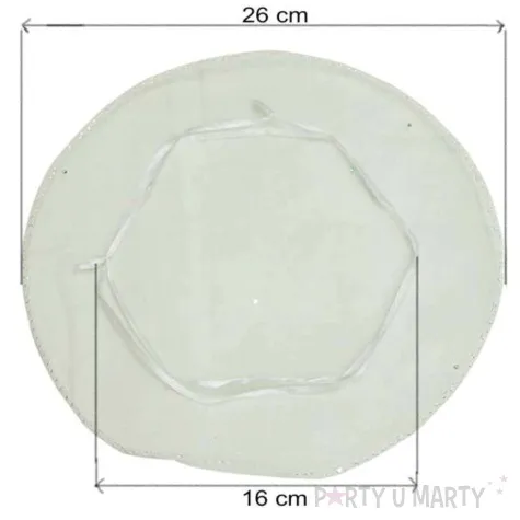 woreczki z organzy sciagane okragle czerwone partydeco 26 cm 20 szt