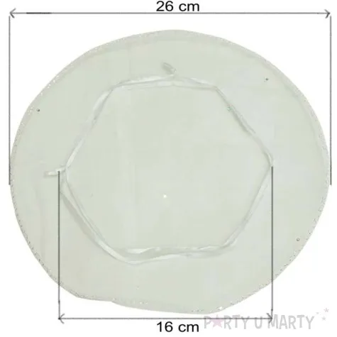 woreczki z organzy sciagane okragle kremowe partydeco 26 cm 20 szt