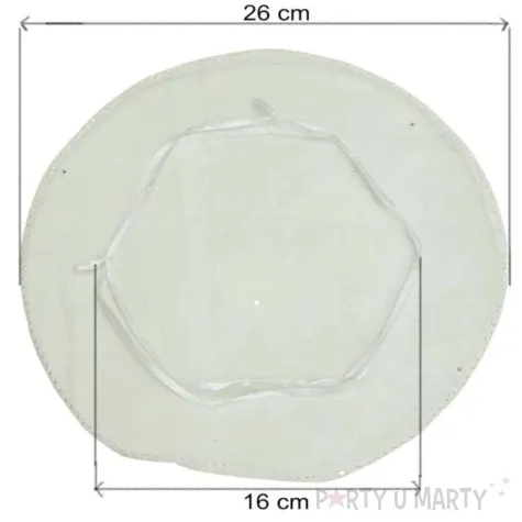 woreczki z organzy sciagane okragle zlote partydeco 26 cm 20 szt