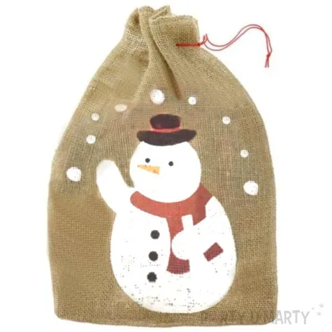 worek mikolaja balwanek jutowy 36 x 50 cm
