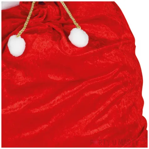 worek mikolaja classic z futerkiem czerwony guirca 55x95 cm