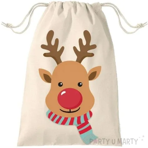 worek mikolaja renifer godan 80 x 50 cm