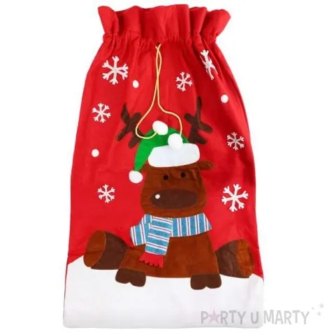 worek mikolaja swiateczny renifer godan 100 x 60 cm
