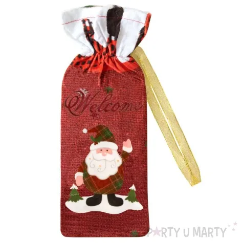 worek mikolaja swiety mikolaj welcome czerwony partypal 33 5x12 5 cm