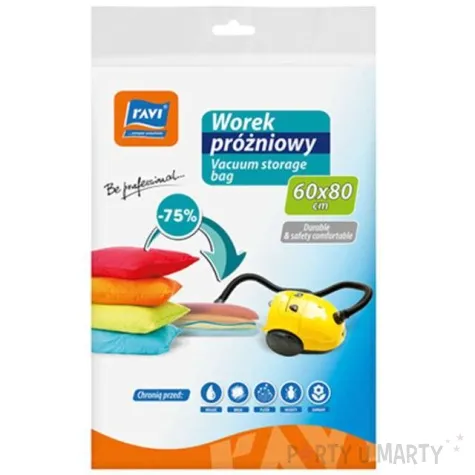 worek prozniowy vacum przejrzysty ravi 60x80