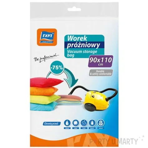 worek prozniowy vacum przejrzysty ravi 90 x 110 cm