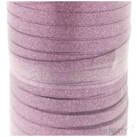 wstazka do balonow brokatowa jasnorozowa godan 5 mm 92 m