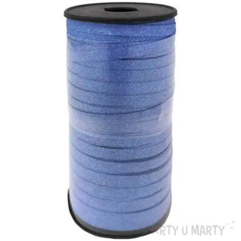 wstazka do balonow brokatowa niebieska godan 5 mm 92 m