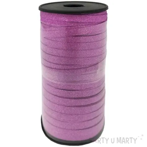 wstazka do balonow brokatowa rozowa godan 5 mm 92 m