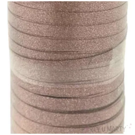 wstazka do balonow brokatowa rozowe zloto godan 5 mm 92 m