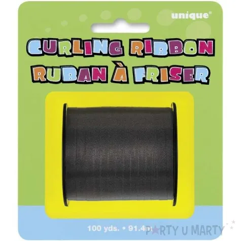 wstazka do balonow classic czarna unique 5 mm x 92 m