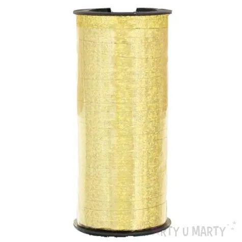 wstazka do balonow classic holograficzna zlota godan 5mm x 90