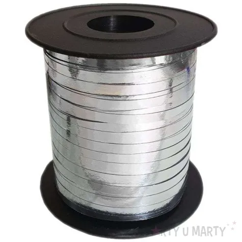 wstazka do balonow classic metalik srebrna godan 5mm x 250 m