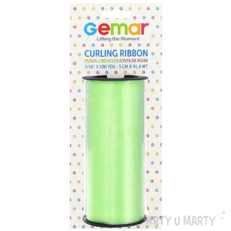 wstazka do balonow classic mietowy pastel gemar 5 mm x 90 m