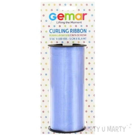 wstazka do balonow classic niebieski jasny pastel gemar 5 mm x 90 m