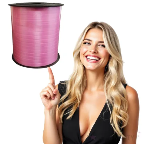 wstazka do balonow classic rozowa partypal 5 mm 250 m