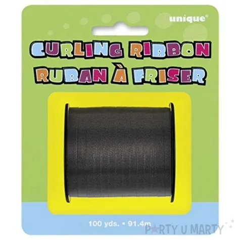 wstazka do balonow classic u91 czarna unique 0 5 cm x 91m