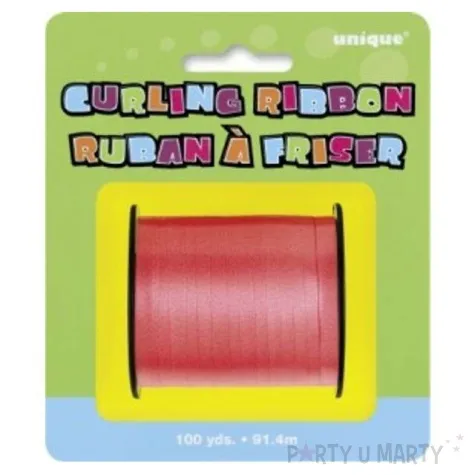 wstazka do balonow classic u91 czerwona unique 0 5 cm x 91m