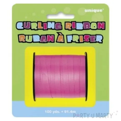 wstazka do balonow classic u91 rozowa ciemna unique 0 5 cm x 91m