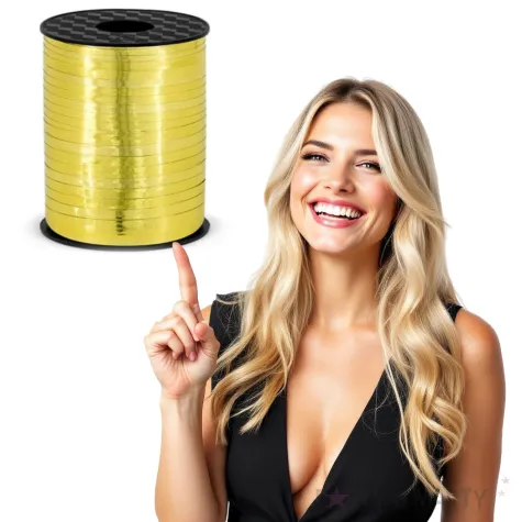 wstazka do balonow classic zlota partypal 5 mm x 250 m