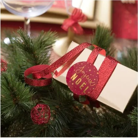 wstazka do balonow curling czerwona santex 10mm 25m