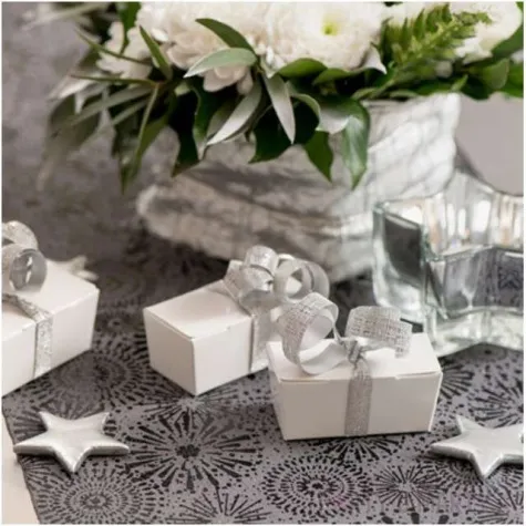 wstazka do balonow curling diamentowa srebrna santex 10mm 25m