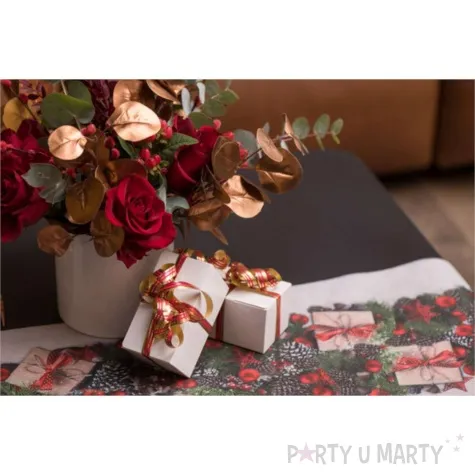 wstazka do balonow curling zloto czerwony santex 10 mm 25 m