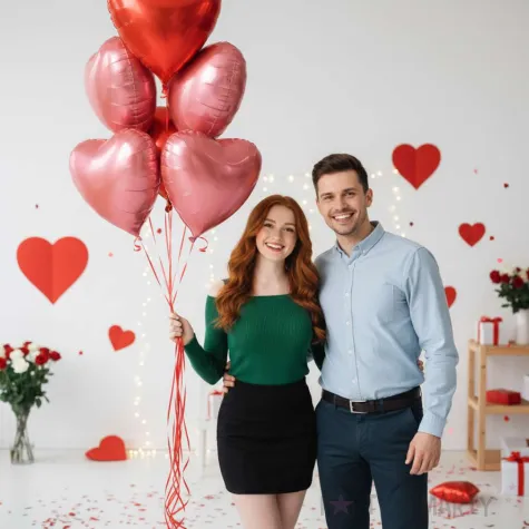 wstazka do balonow do prezentow na walentynki wesele metalic czerwona 0 5 cm x 225 m
