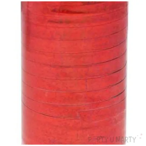 wstazka do balonow holograficzna czerwona godan 5 mm 92 m