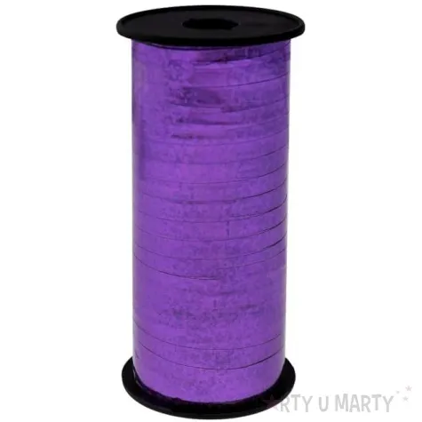 wstazka do balonow holograficzna fioletowa godan 5 mm 92 m
