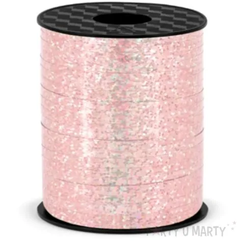 wstazka do balonow holograficzna rose gold partypal 5 mm x 225 m