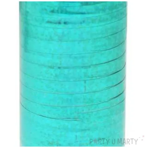 wstazka do balonow holograficzna turkusowa godan 5 mm 92 m